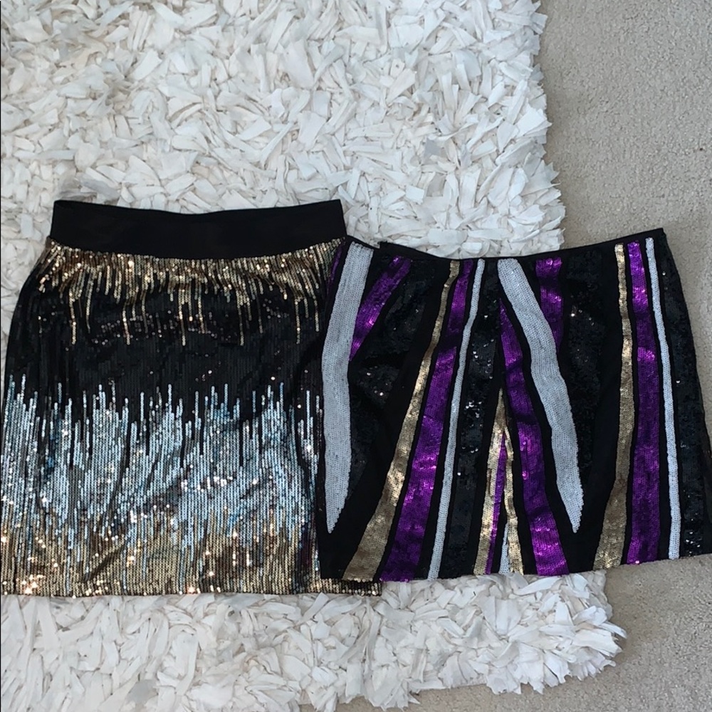 TWO BODYCON MINI SKIRTS